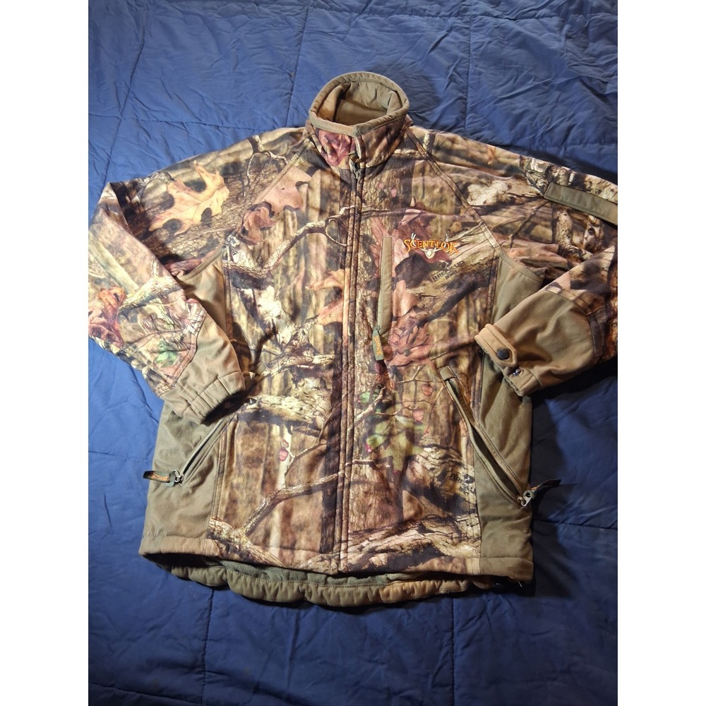 ScentLok Full Season Mens Camo Hunting Jacket Medium Mossy Oak‎ 3310-052 4591